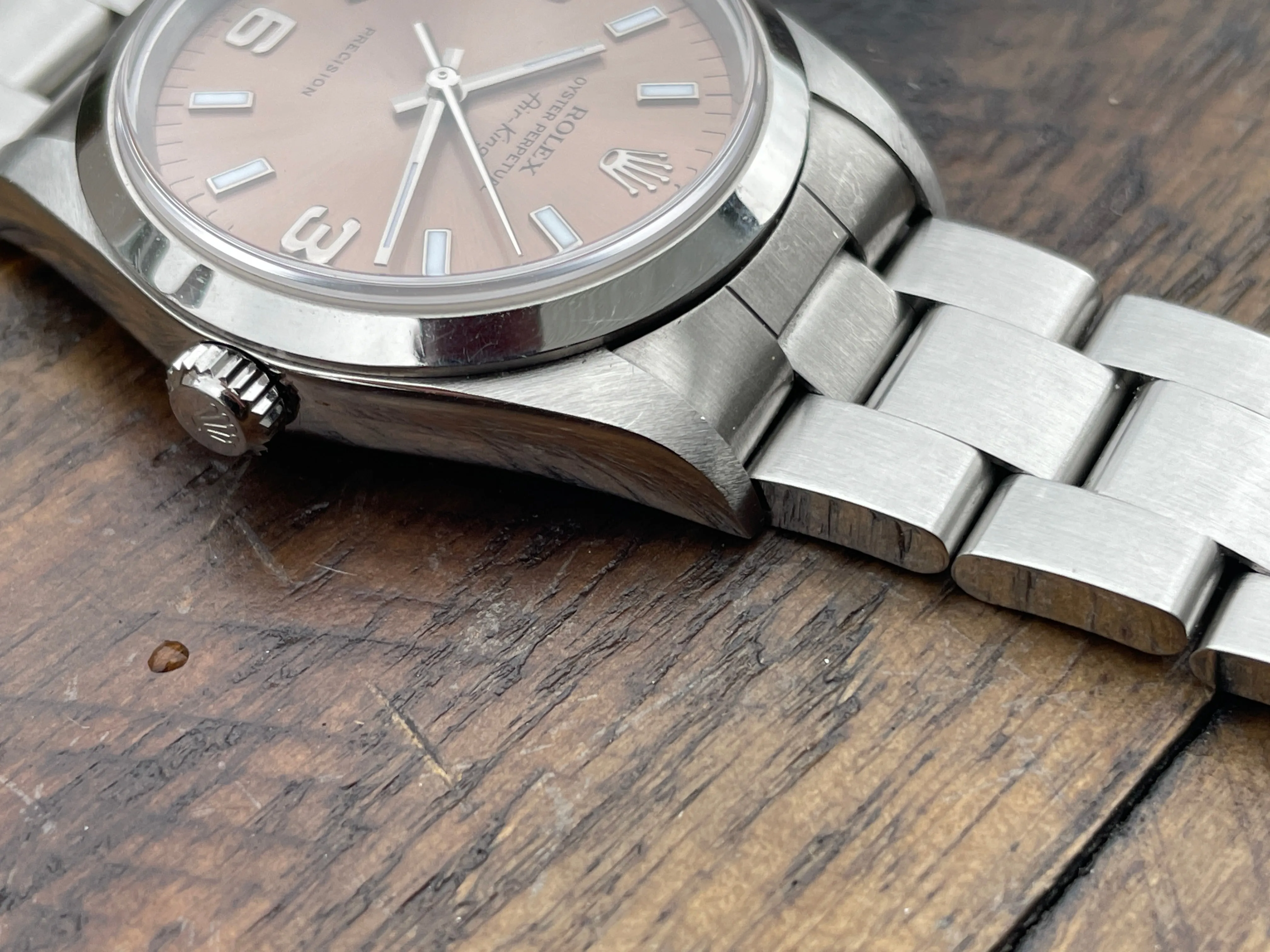 Rolex Air King - 14000 - Salmon w/ Original Papers.