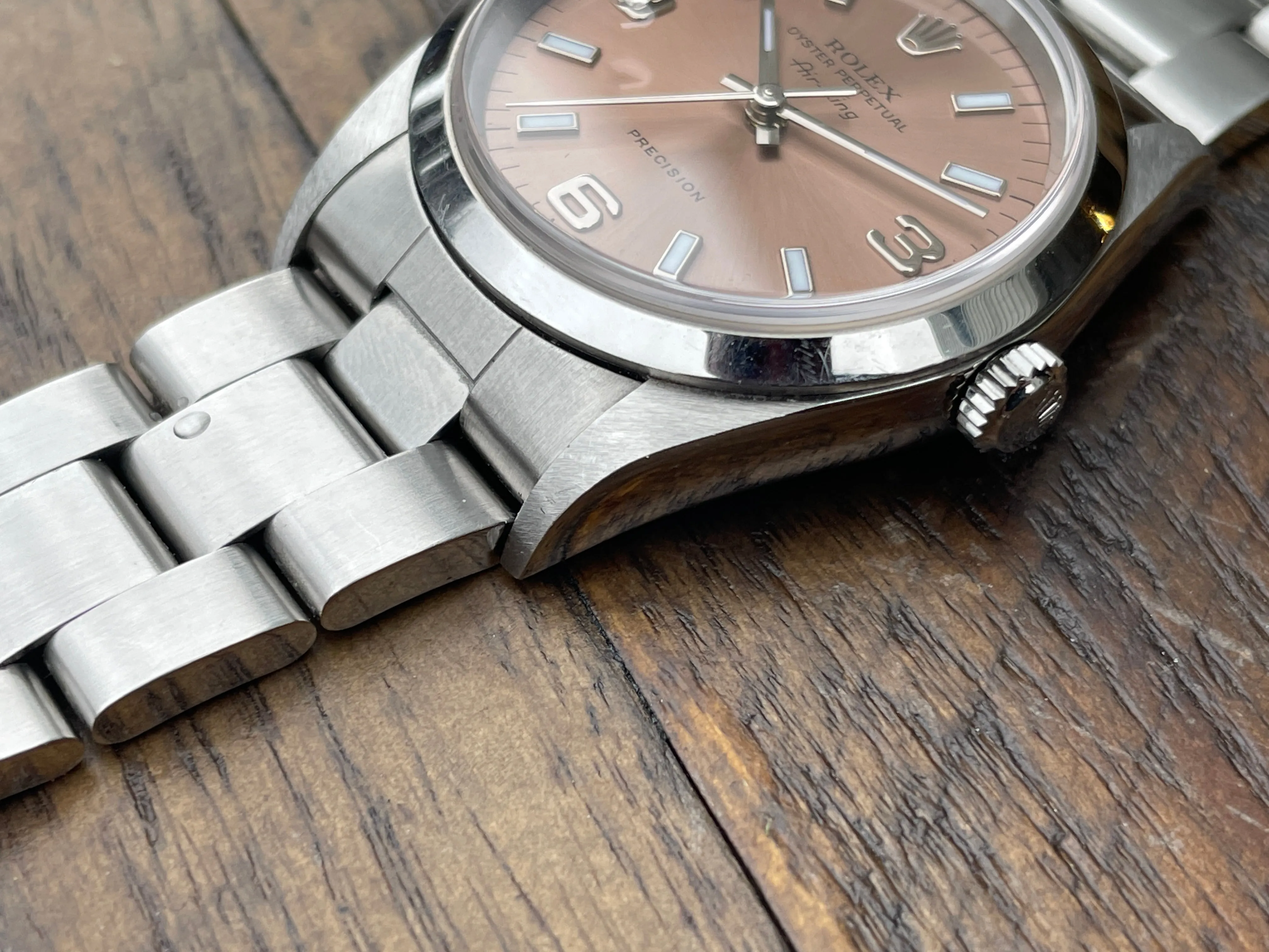 Rolex Air King - 14000 - Salmon w/ Original Papers.