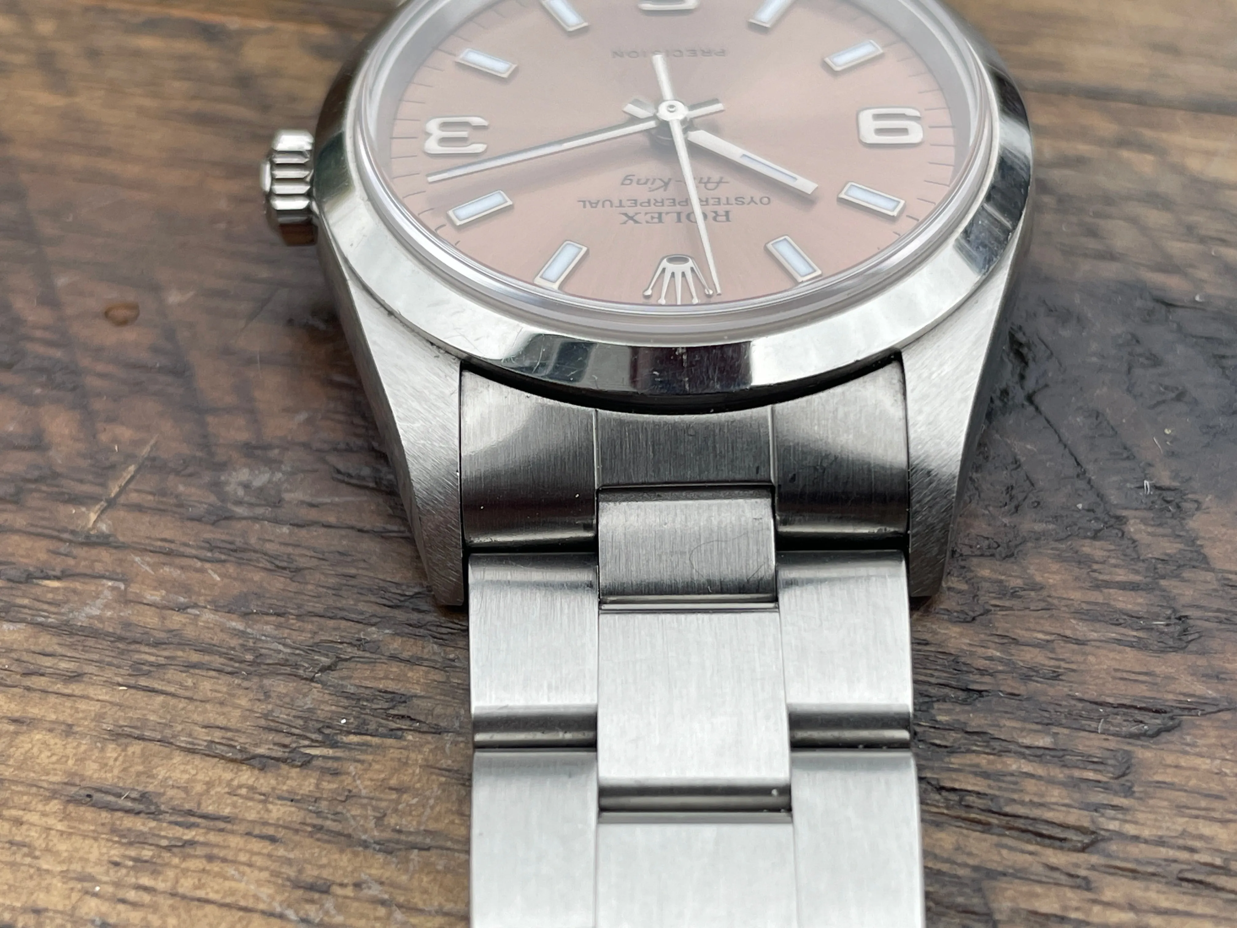 Rolex Air King - 14000 - Salmon w/ Original Papers.