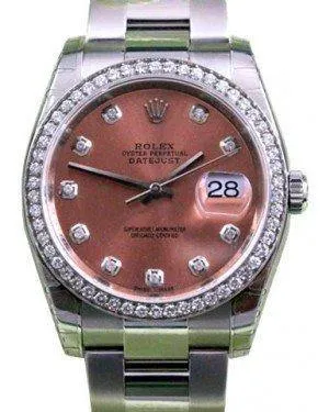 Rolex Datejust 116200 Diamond Pink Oyster 36mm NEW