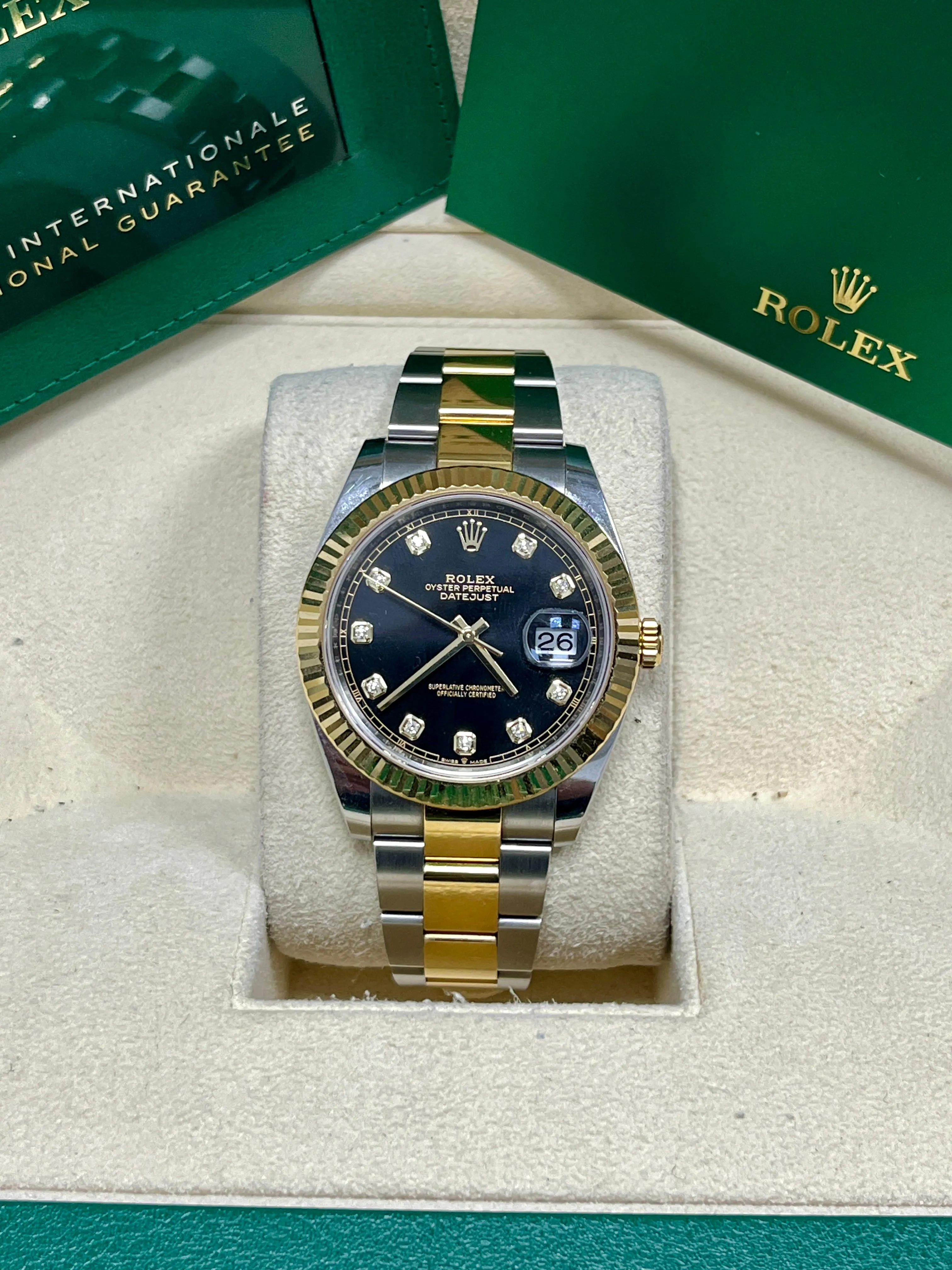 Rolex DateJust 126333g Black Dial With Diamond Hour Marker 2022