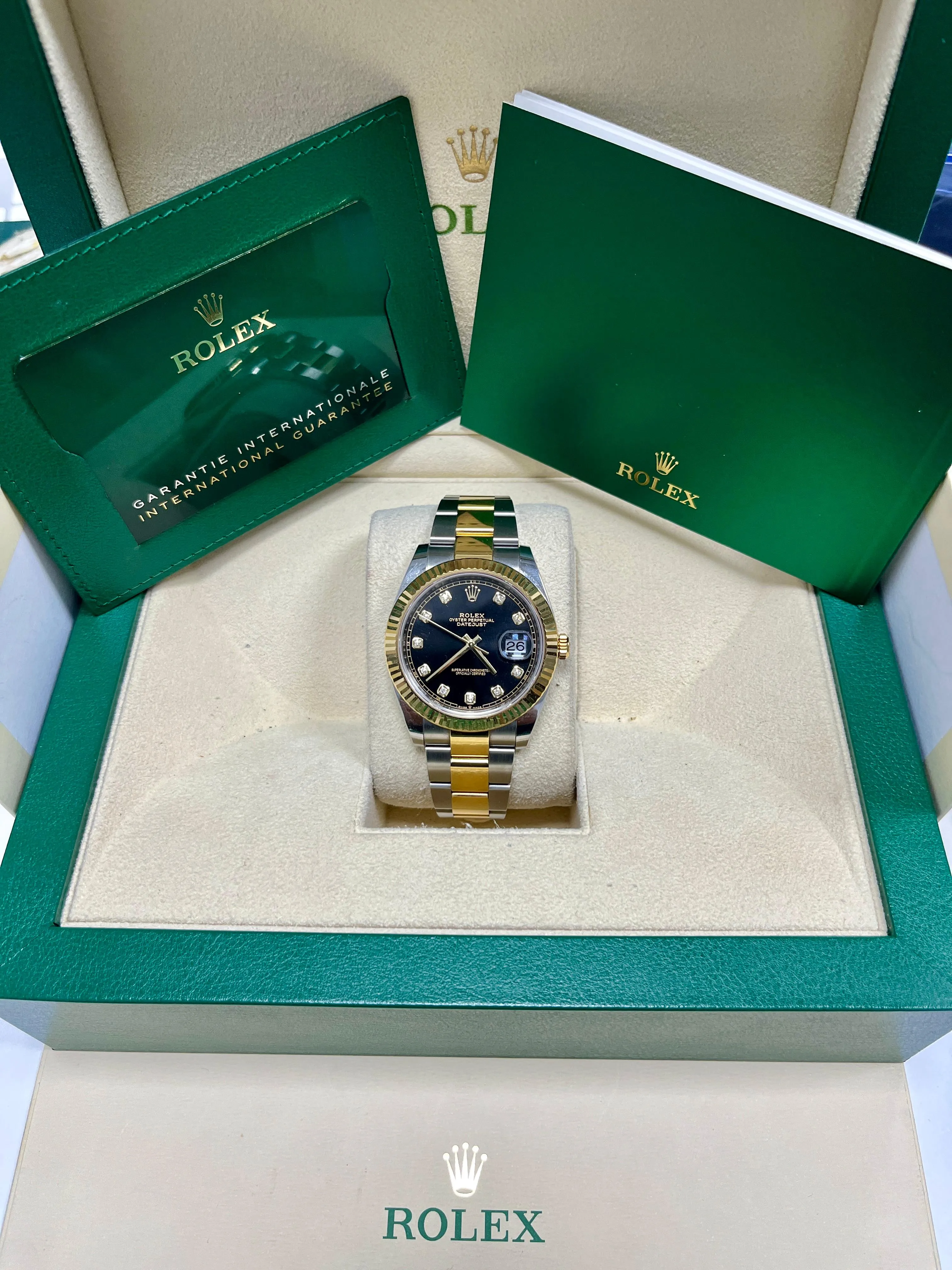 Rolex DateJust 126333g Black Dial With Diamond Hour Marker 2022