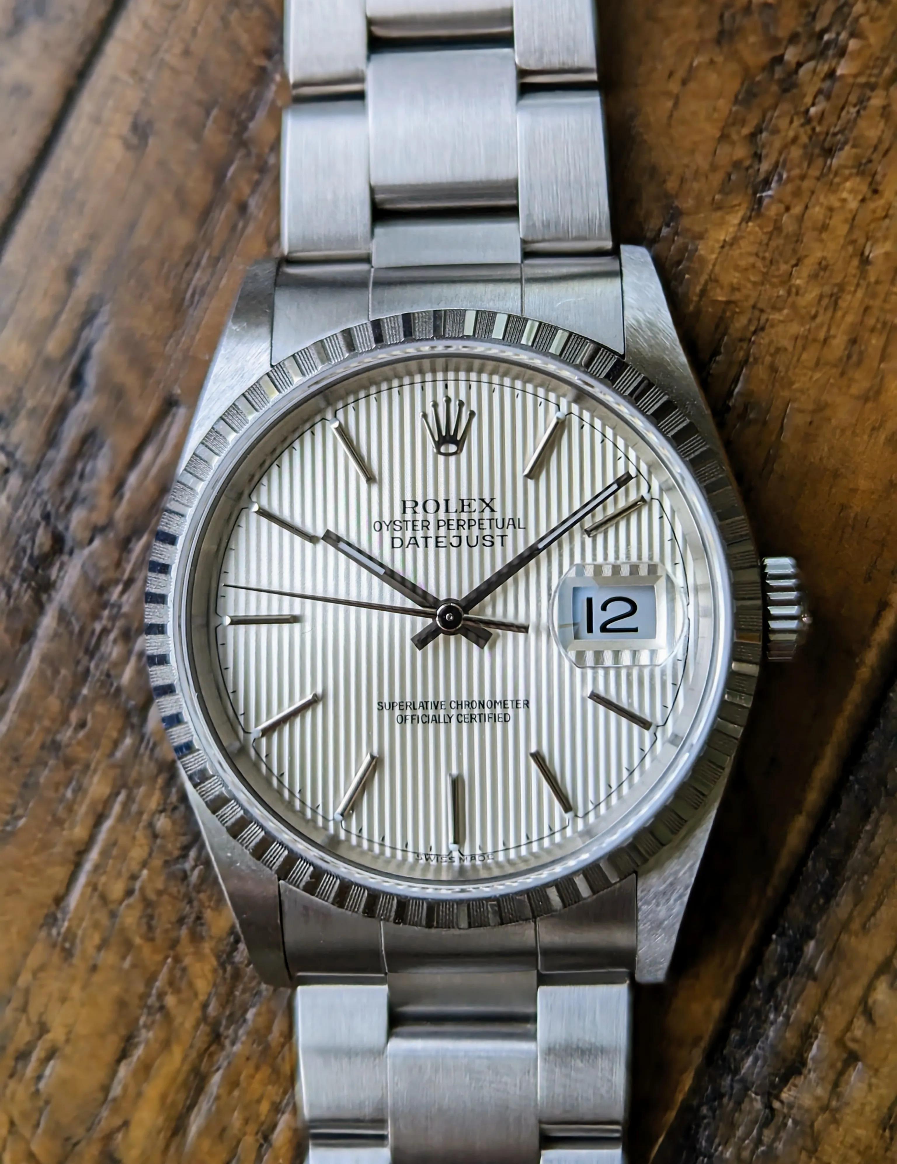 Rolex Datejust 16220 - White Tapestry