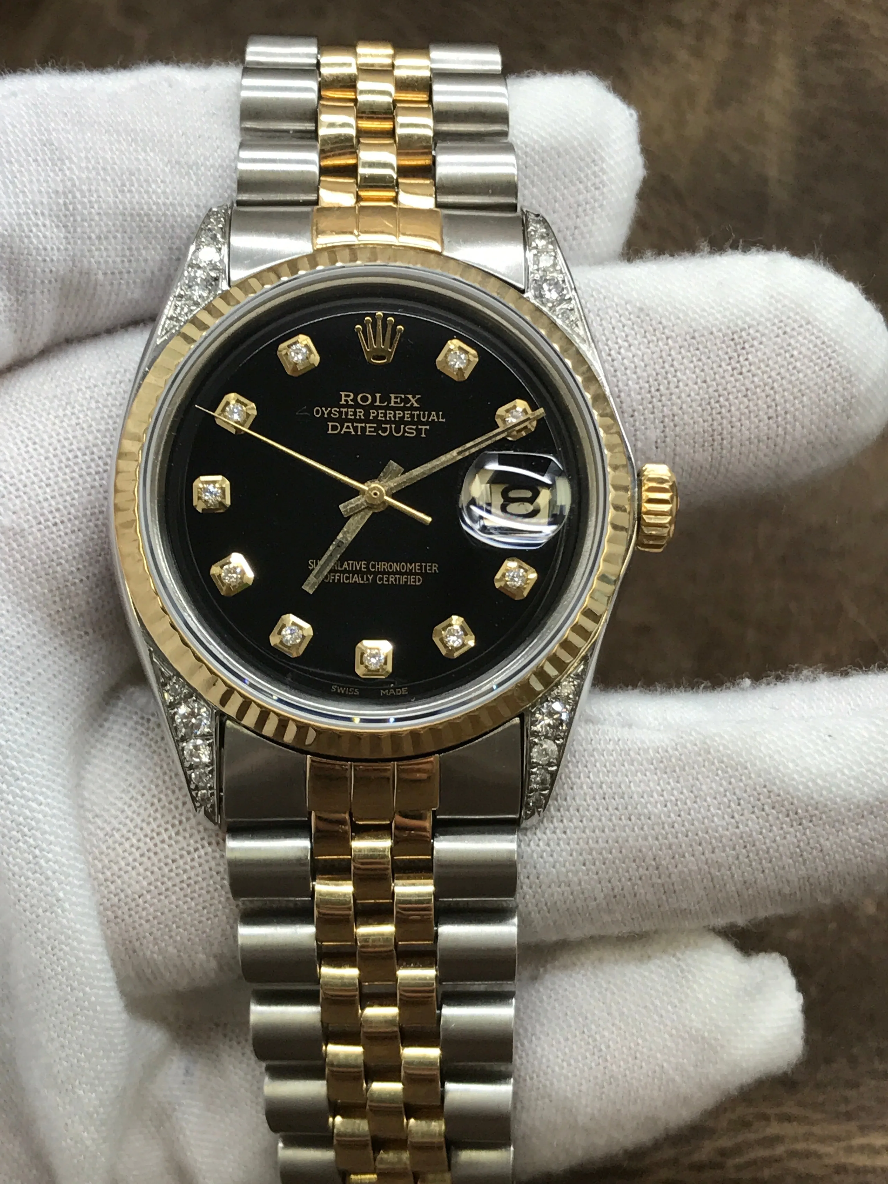 Rolex Datejust 36mm 1603 Custom Black dial Dial Automatic Watch