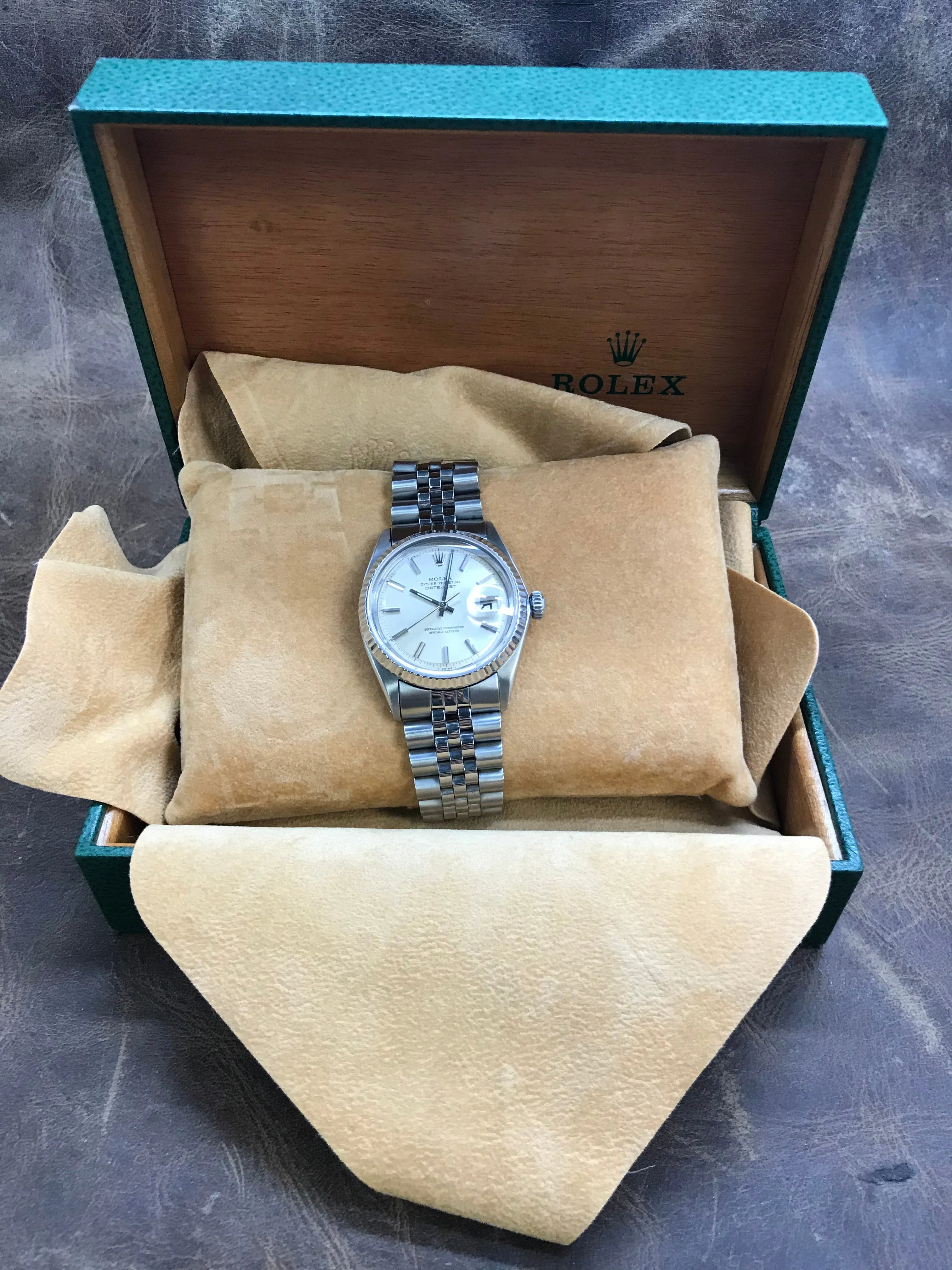 Rolex Datejust 36mm 1603 Silver Dial Automatic Watch