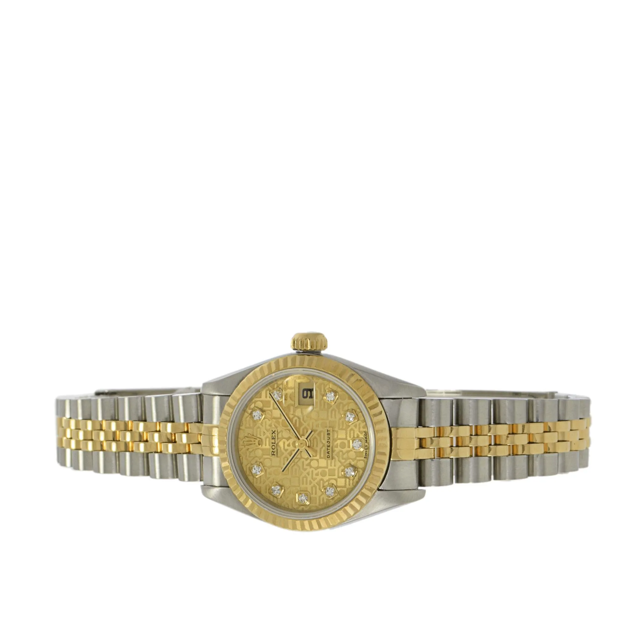 Rolex Datejust Diamond Anniversary Dial Steel Yellow Gold Ladies Watch 79173