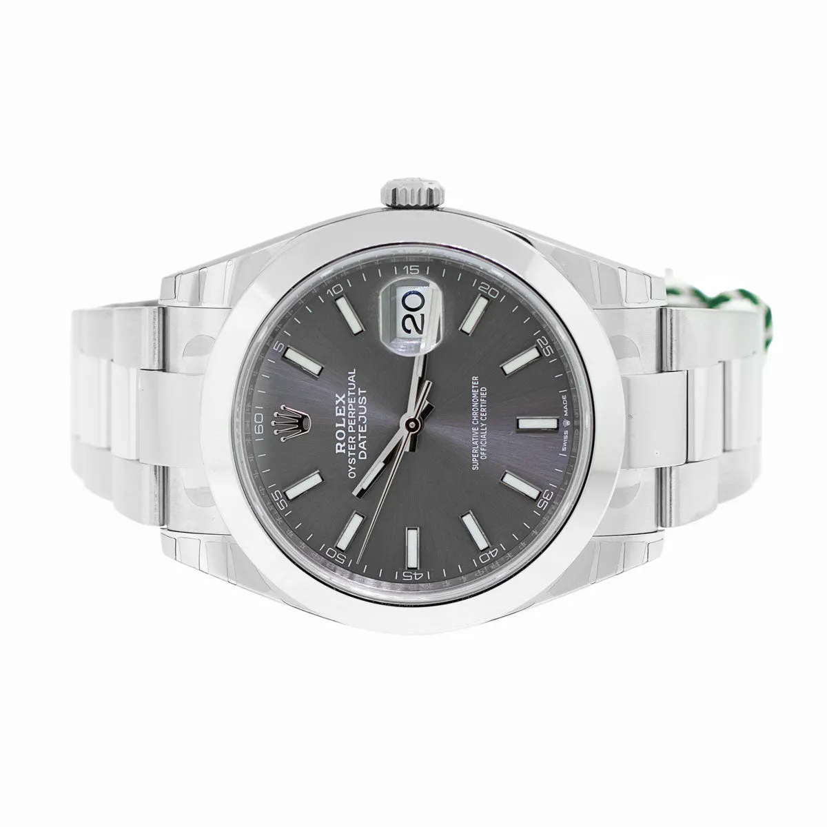 Rolex Datejust II 41mm Stainless Steel Rhodium Index Dial & Smooth Bezel 126300
