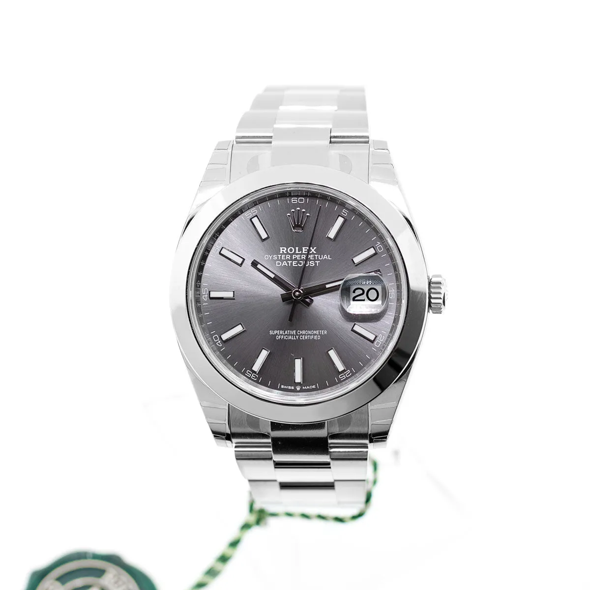 Rolex Datejust II 41mm Stainless Steel Rhodium Index Dial & Smooth Bezel 126300