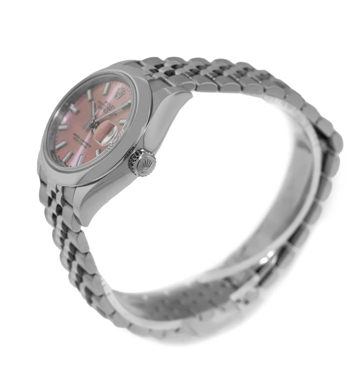 Rolex Lady-Datejust 28mm Stainless Steel Pink Index Dial & Smooth Bezel 279160