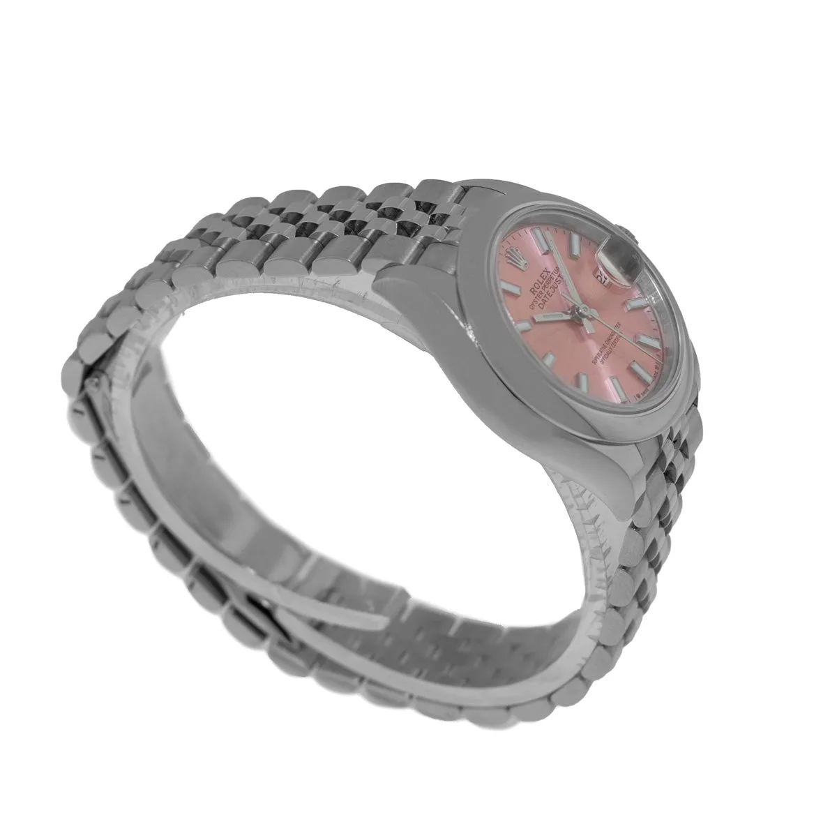 Rolex Lady-Datejust 28mm Stainless Steel Pink Index Dial & Smooth Bezel 279160