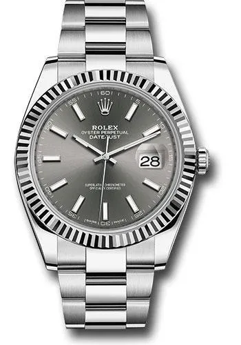 Rolex Steel and White Gold Rolesor Datejust 41 Watch 126334 dkrio