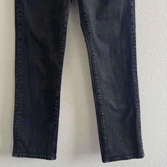 Rolla’s Original High Rise Straight Leg Jeans Washed Black Minimal