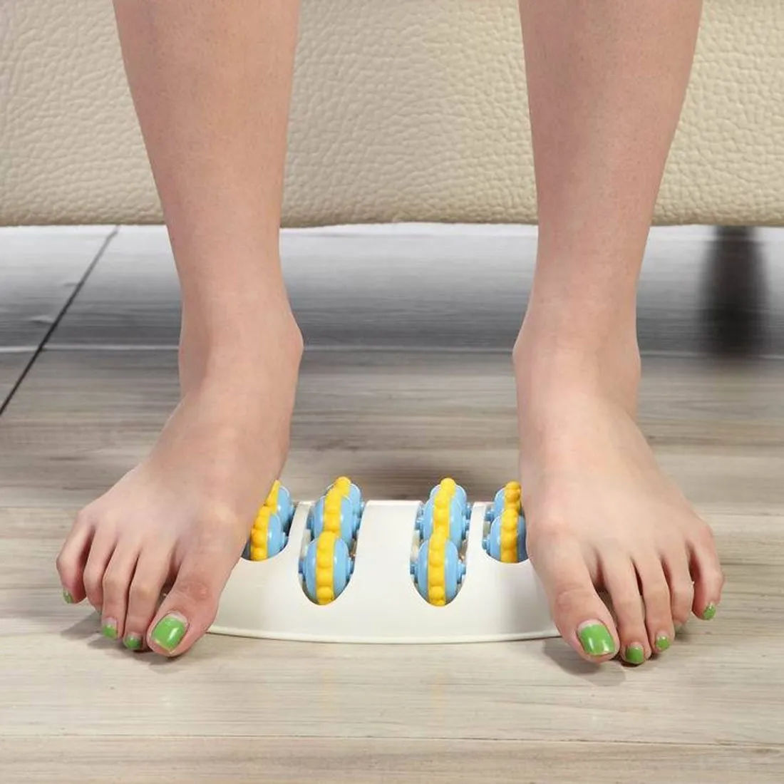 Roller Foot Massager - simple but effective mechanical roller foot massager to relieve tired feet. Also helps with plantar fasciitis, foot and heel pain. Great Circulation Booster!