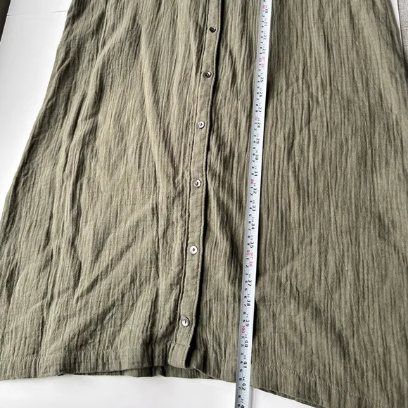 Roots organic Cotton Gauze Shirt Dress green xl
