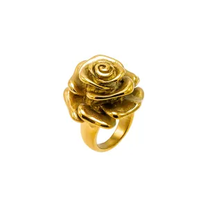 Rose Flower Statement Ring