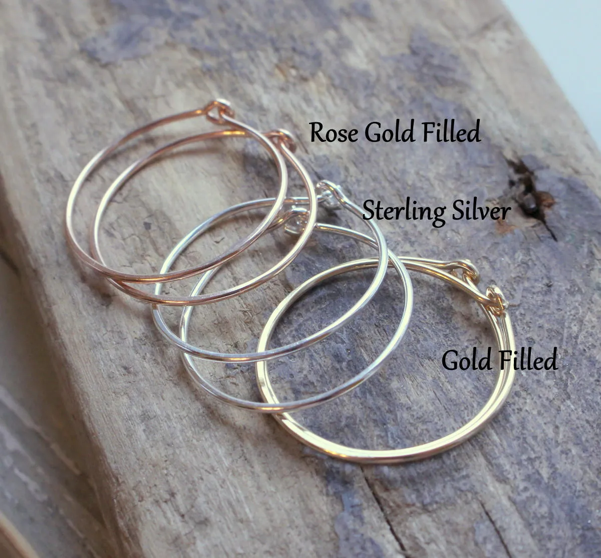 Rose Gold-Filled Hoops