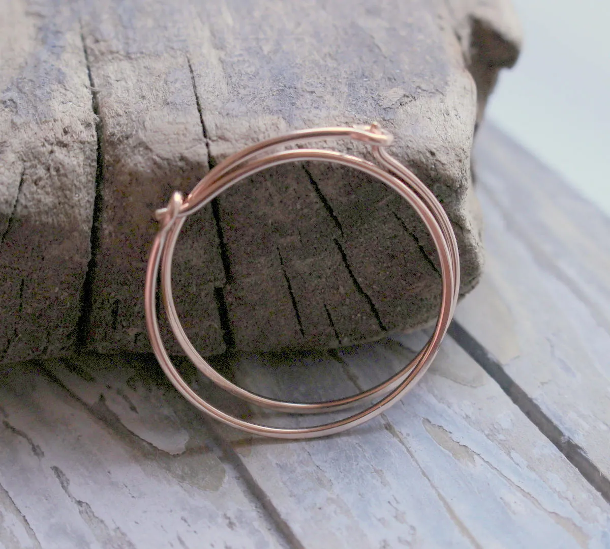 Rose Gold-Filled Hoops