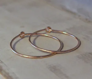 Rose Gold-Filled Hoops