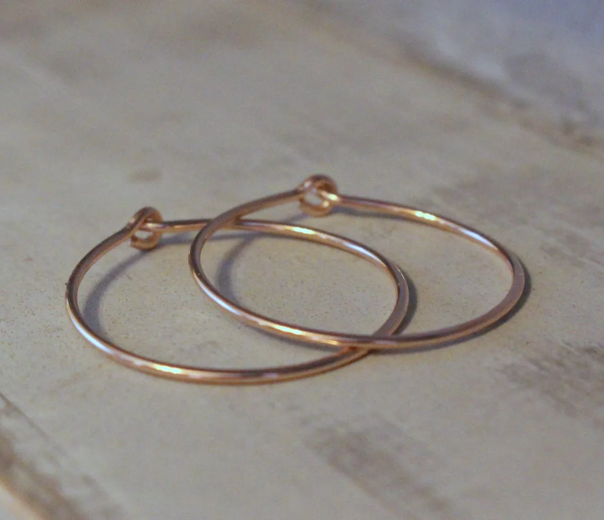 Rose Gold-Filled Hoops