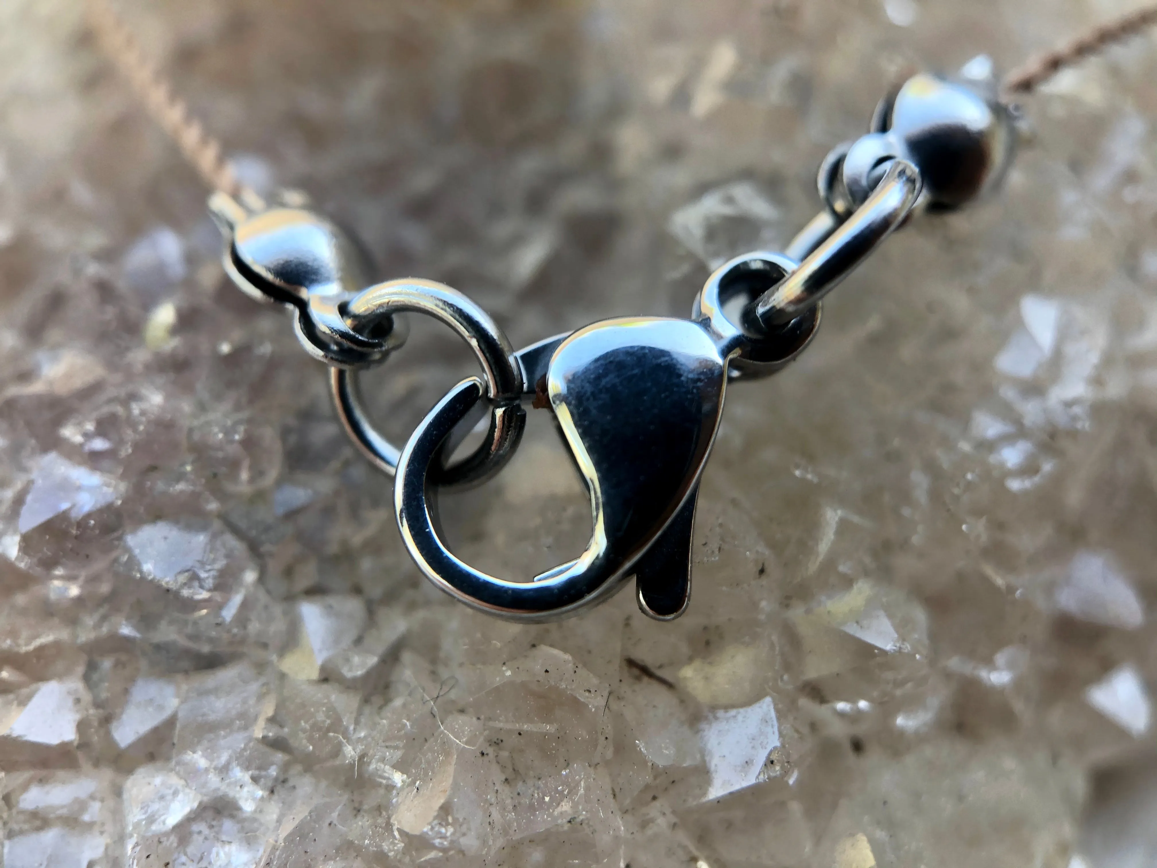 Rose Quartz Heart Cord Necklace