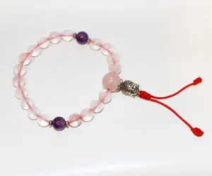 ROSE QUARTZ STONE WRIST MALA