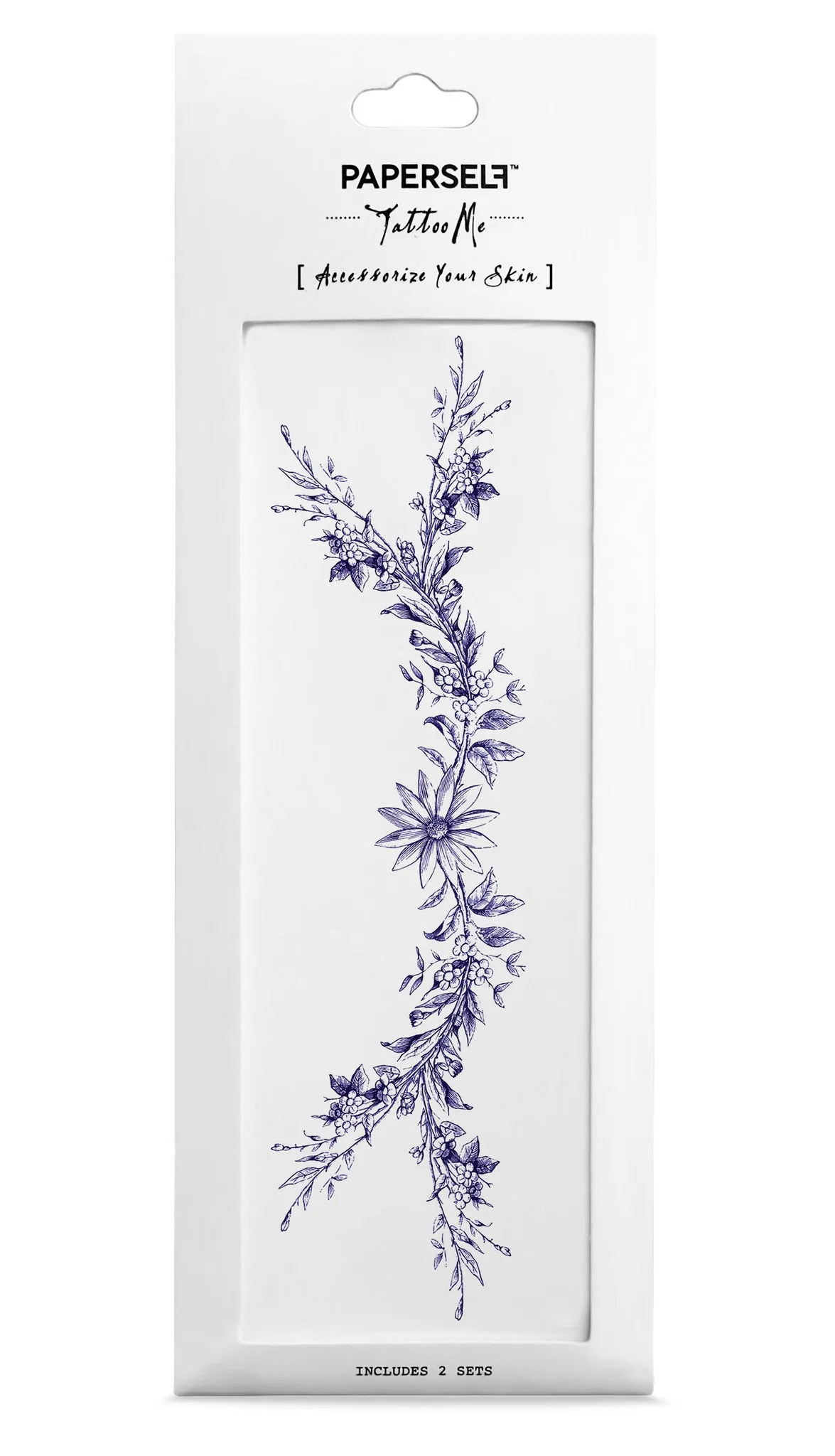 Rosy and Daisy - Chain Temporary Tattoo