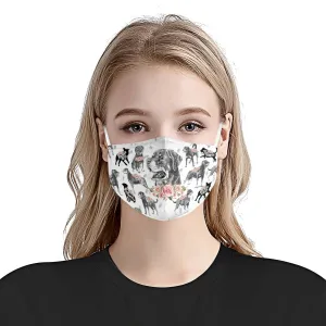 Rottweiler Floral Vintage EZ07 2606 Face Mask