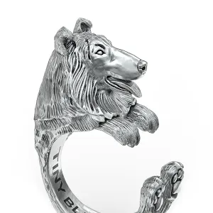 Rough Collie Jewelry Cuddle Wrap Ring