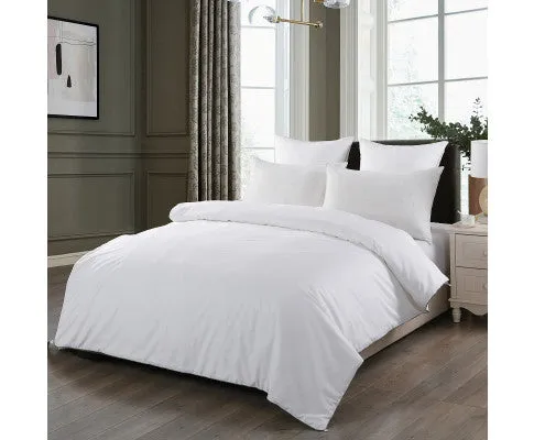 Royal Comfort 100% Silk Filled Eco-Lux Quilt 300GSM With 100% Cotton Cover Single White