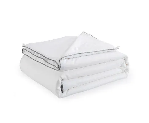 Royal Comfort 100% Silk Filled Eco-Lux Quilt 300GSM With 100% Cotton Cover Single White