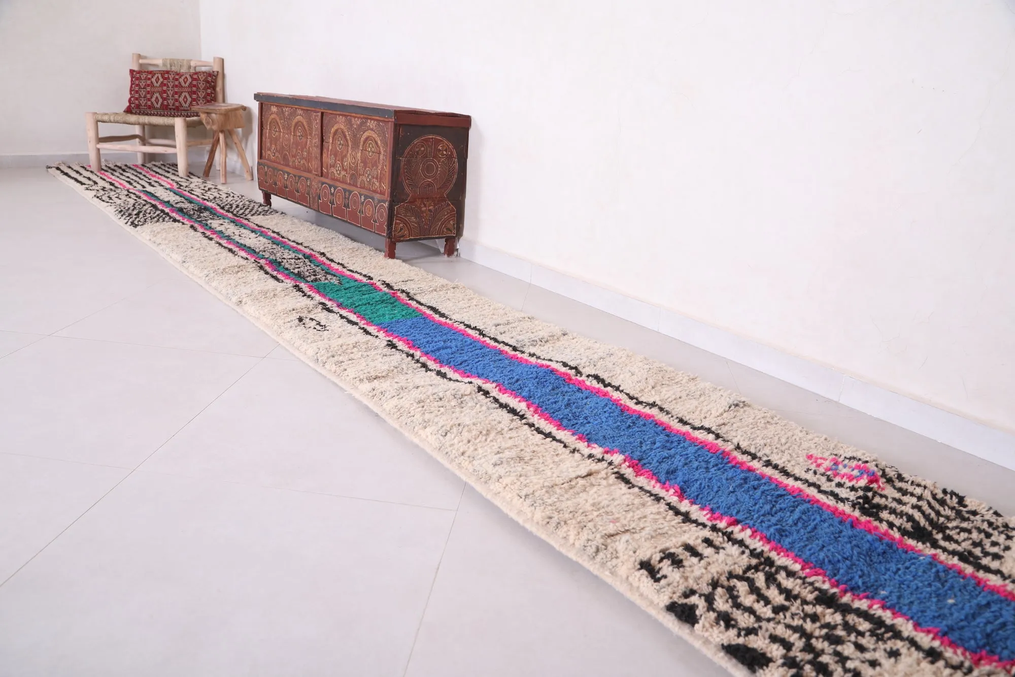 Runner handmade rug - custom moroccan berber carpet