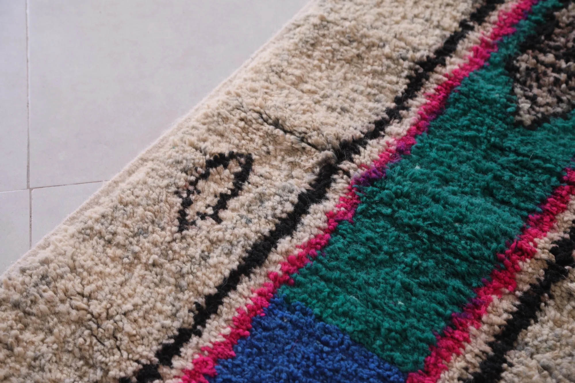 Runner handmade rug - custom moroccan berber carpet
