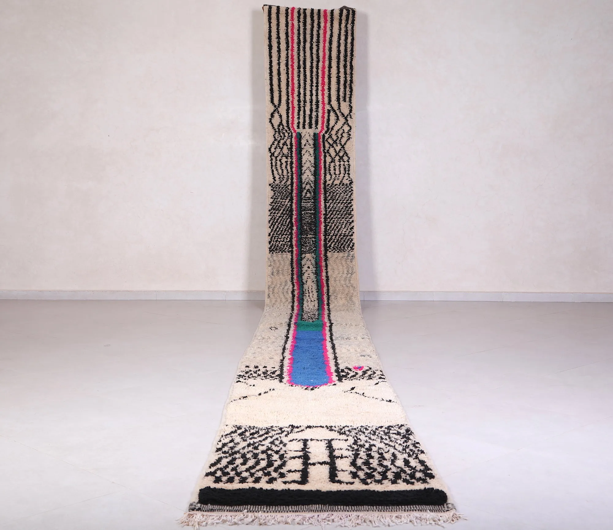 Runner handmade rug - custom moroccan berber carpet
