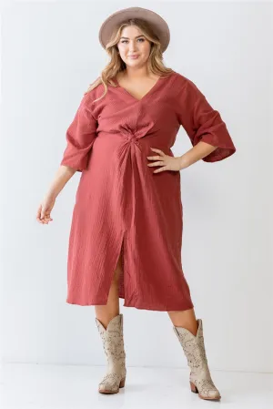 Rusted Wrap Dress