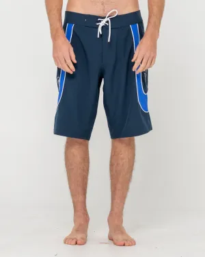 Rusty Charger Boardshort - Navy Blue/Royal Blue