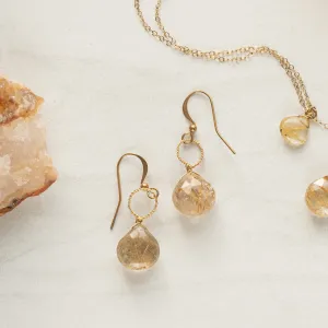 Rutiled Quartz Drop Earrings