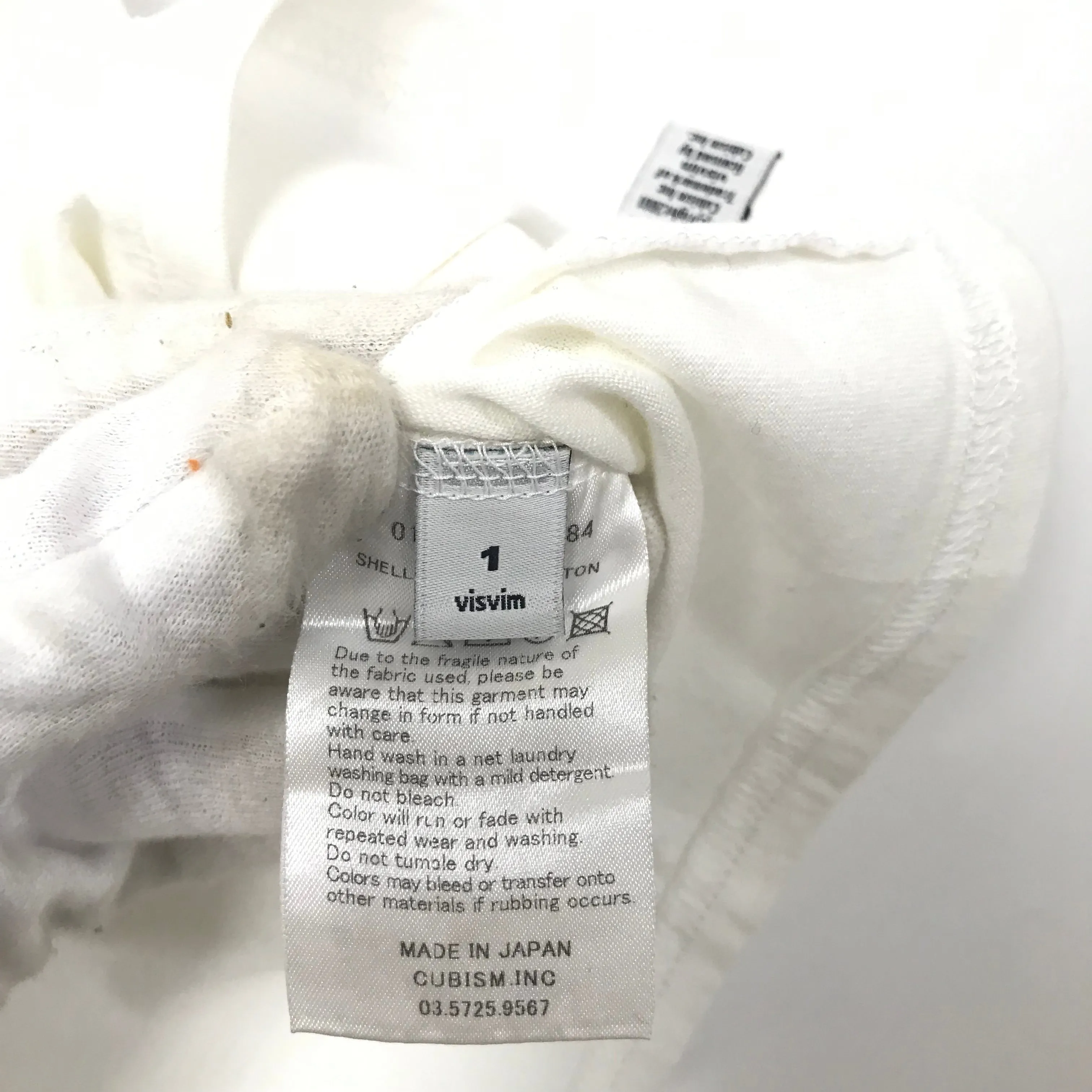 [S] Visvim Blanket Pocket Tee S/S Indigo Pattern White