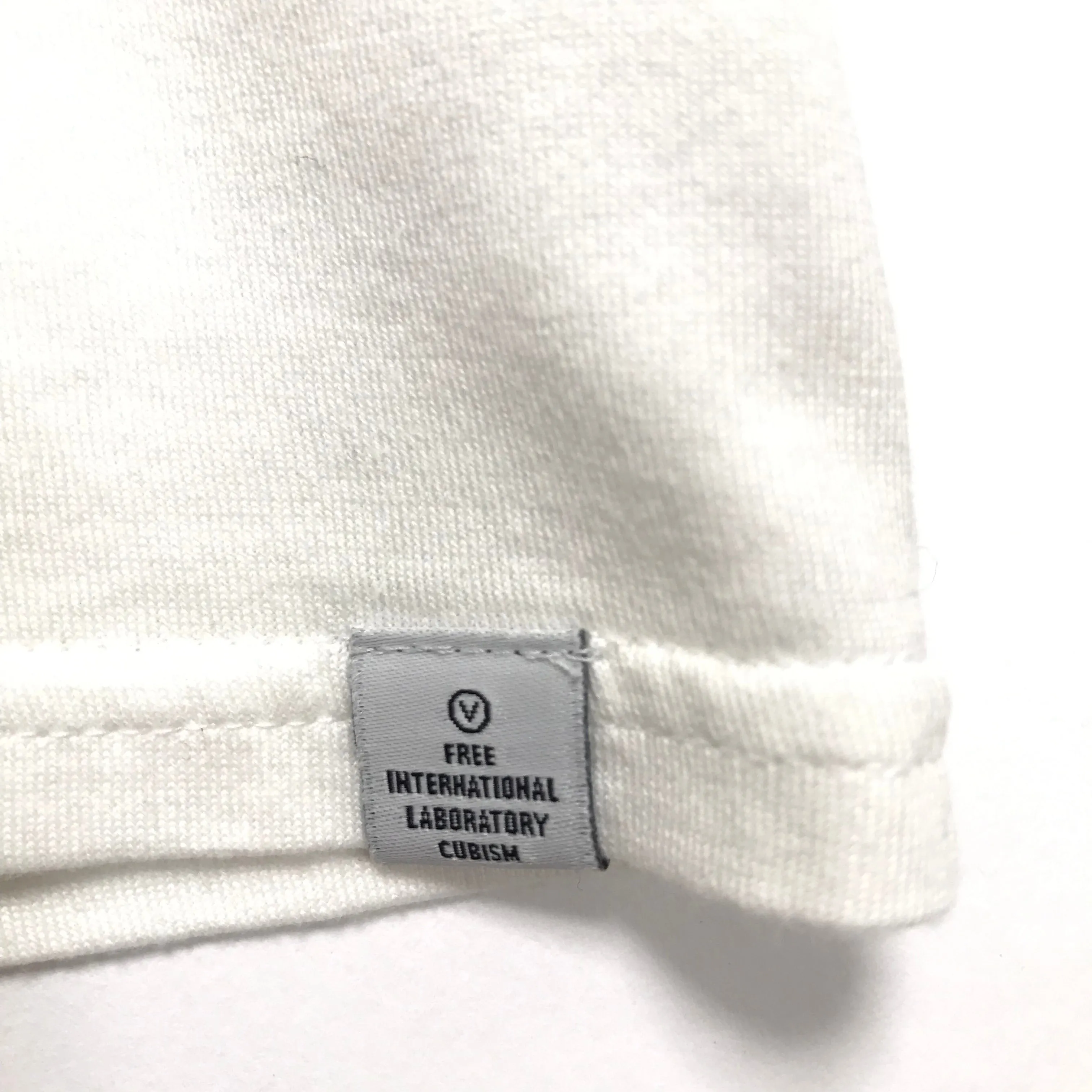 [S] Visvim Blanket Pocket Tee S/S Indigo Pattern White