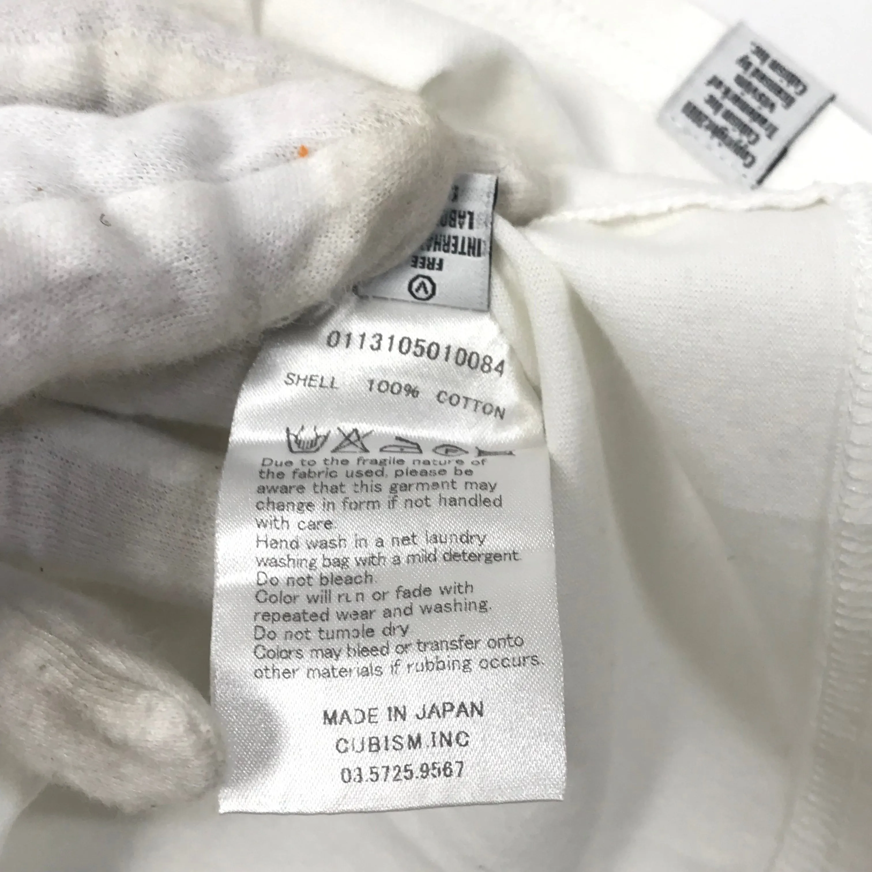 [S] Visvim Blanket Pocket Tee S/S Indigo Pattern White
