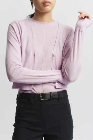 Saint Art New York - Nixon Cropped Cardigan (Lilac)