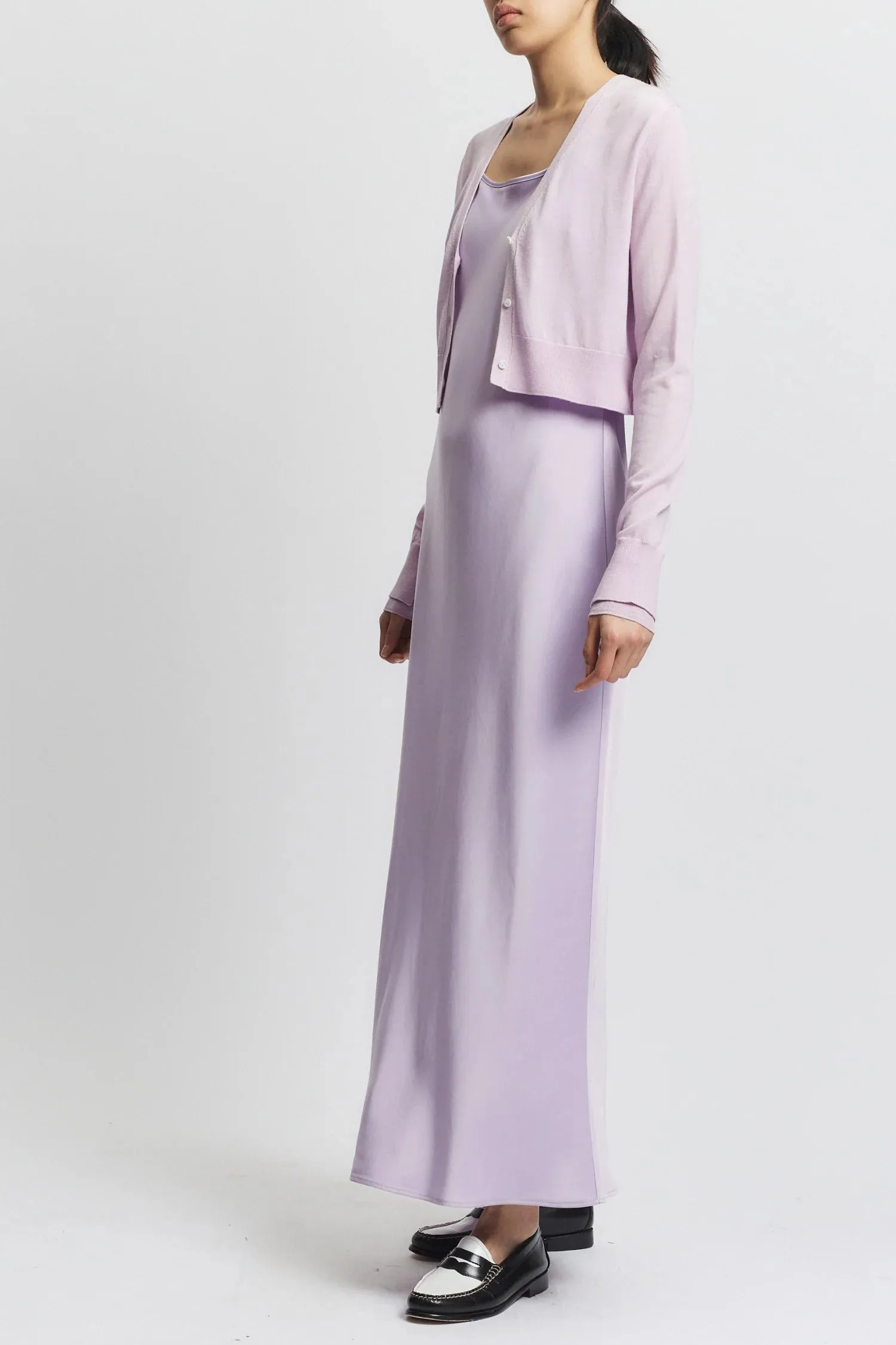 Saint Art New York - Nixon Cropped Cardigan (Lilac)