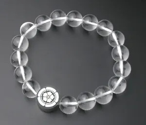 Saito - Kamon (Family Crest) (Silver 950) with Natural Quartz  Crystal Rosary