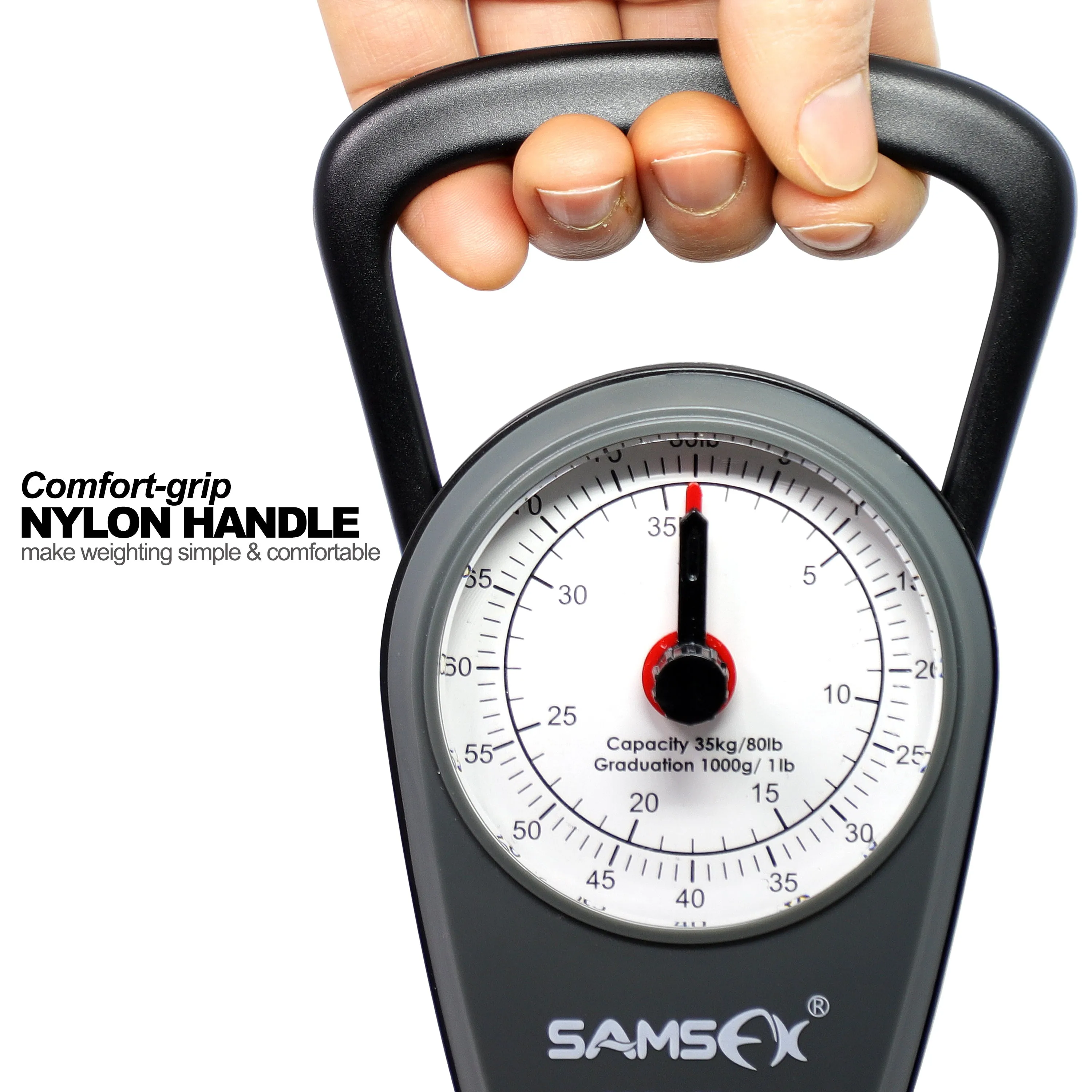 SAMSFX Fishing Mini Fish Lip Gripper and Mechanical Hanging Scale