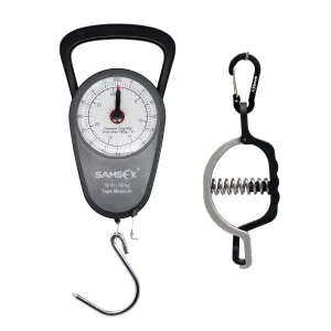 SAMSFX Fishing Mini Fish Lip Gripper and Mechanical Hanging Scale