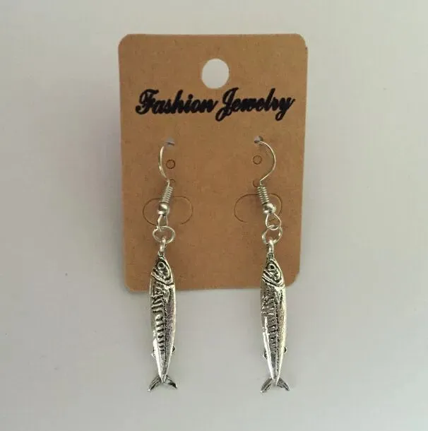 Sardine Fish Earring Ocean Jewelry Boho Jewelry Pilchard Stud Fashion Hot Ear Pendant Gift
