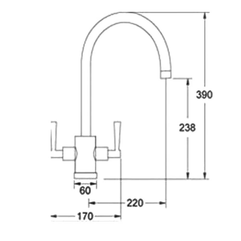 Satin Gold Kitchen Sink Tap with Swivel Spout