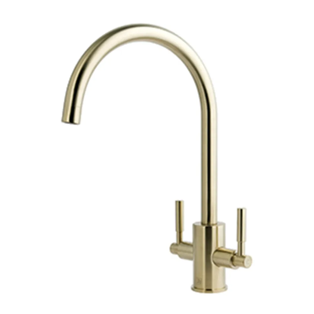 Satin Gold Kitchen Sink Tap with Swivel Spout