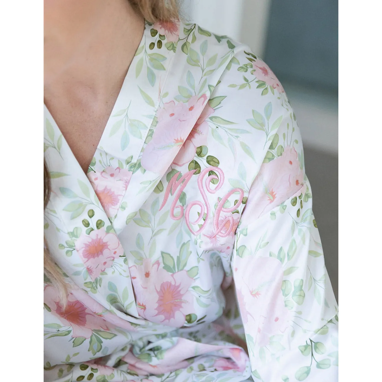 Satin Silky Monogrammed Robe - 3 Colors