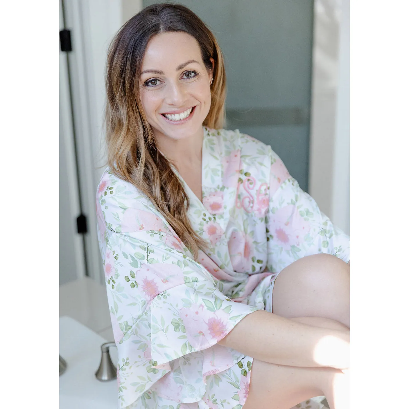 Satin Silky Monogrammed Robe - 3 Colors