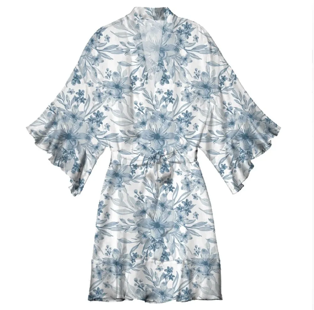 Satin Silky Monogrammed Robe - 3 Colors